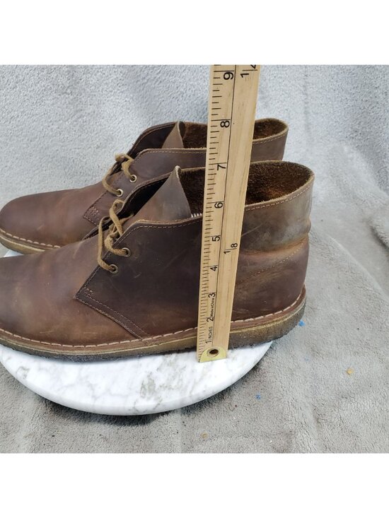 Clarks Shoes Mens Size 11 Brown Leather Originals Desert Chukka Boots *Read* main image 9